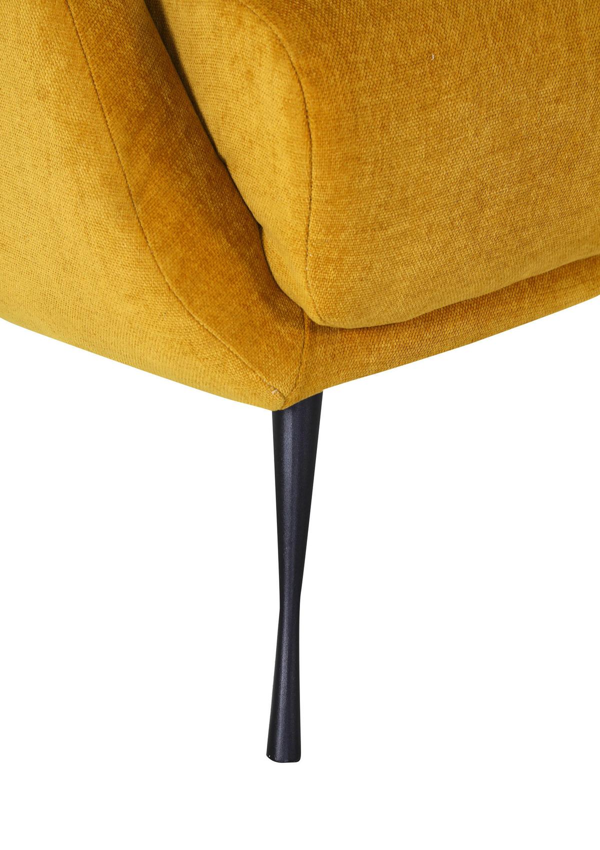 Ohrensessel Gelb B: 75 cm - Gelb/Schwarz, Trend, Textil (75/111/83cm) - Livetastic