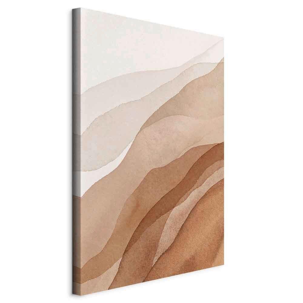 Leinwandbild Creme Beige B: 80 Cm - Beige/Creme, Basics, Holz/Textil (80/120/1,2cm) - artgeist