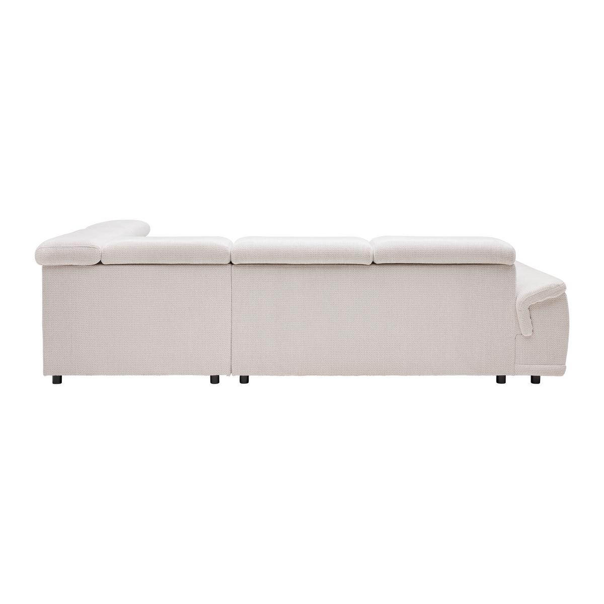 Rohová sedačka GRINALDI, pravá, sivobiela - čierna/sivobiela, Modern, textil/plast (283/206cm) - Premium Living