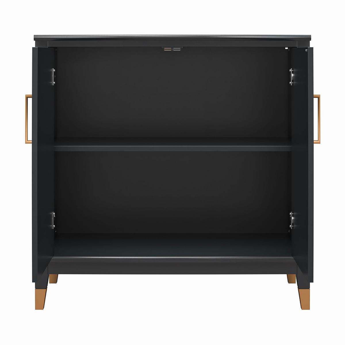 Kommode Westerleigh Schwarz B: 84cm - Schwarz, Design, Holzwerkstoff (84/84/40cm) - MID.YOU