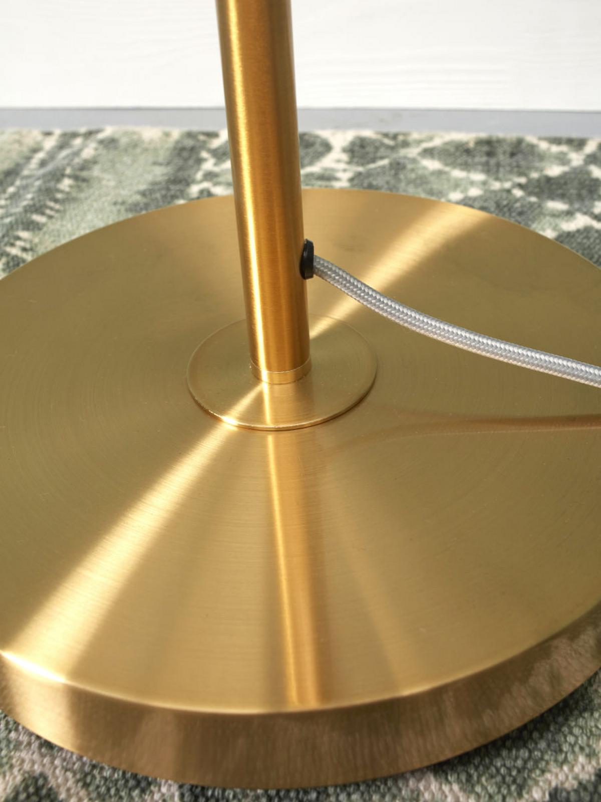 Stehleuchte Carrara D: 25 cm 3-Flammig mit Schalter - Goldfarben/Weiß, Basics, Glas/Metall (25/159cm) - It's about Romi