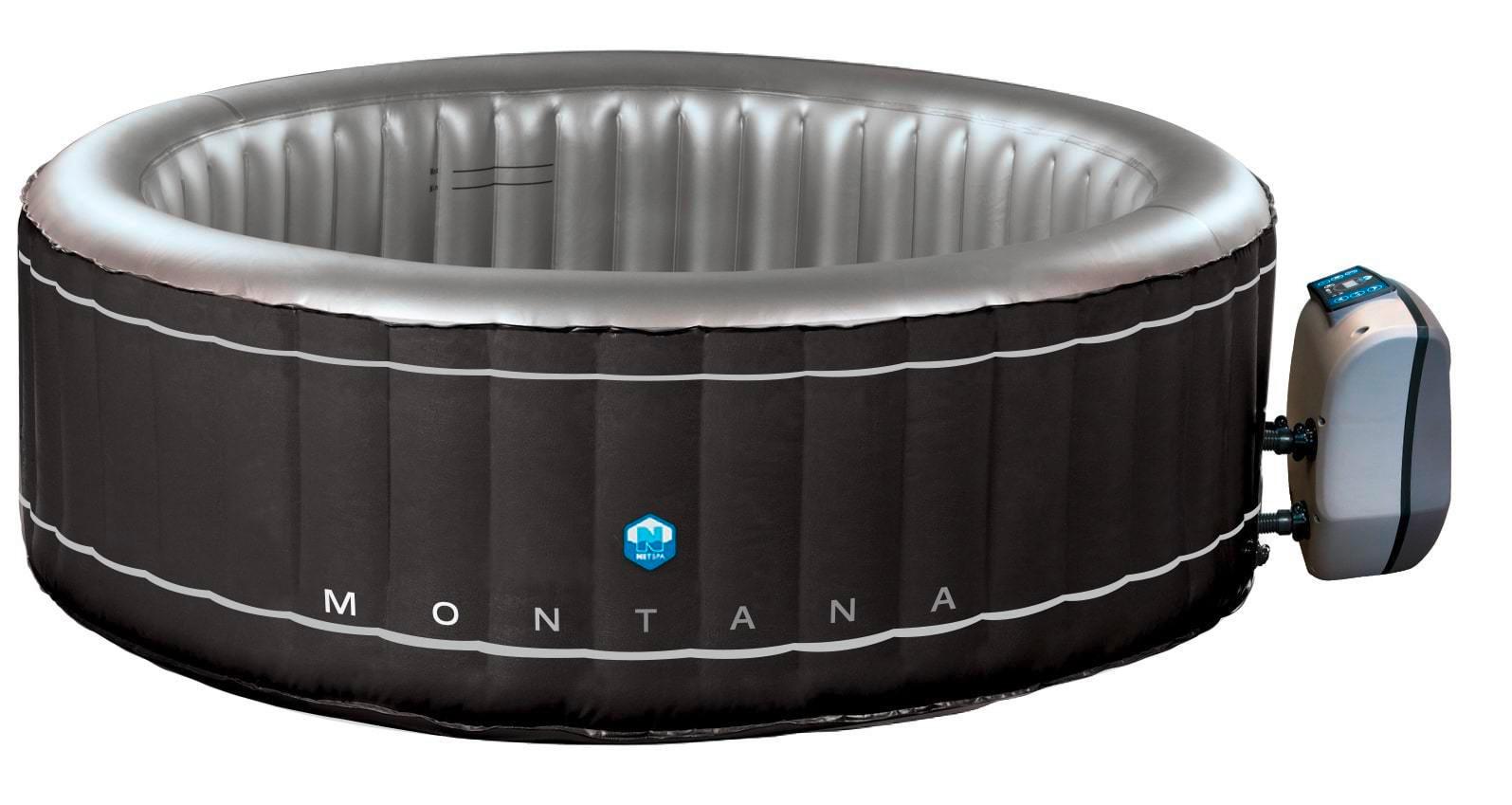 Whirlpool Aufblasbar Netspa Montana Ø 204 X H 70 cm - Schwarz, Basics, Kunststoff/Metall (204/70cm)