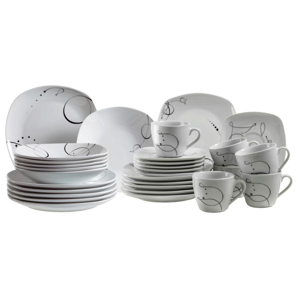 Kombiservice Chanson Keramik 6 Personen Geschirr Set
