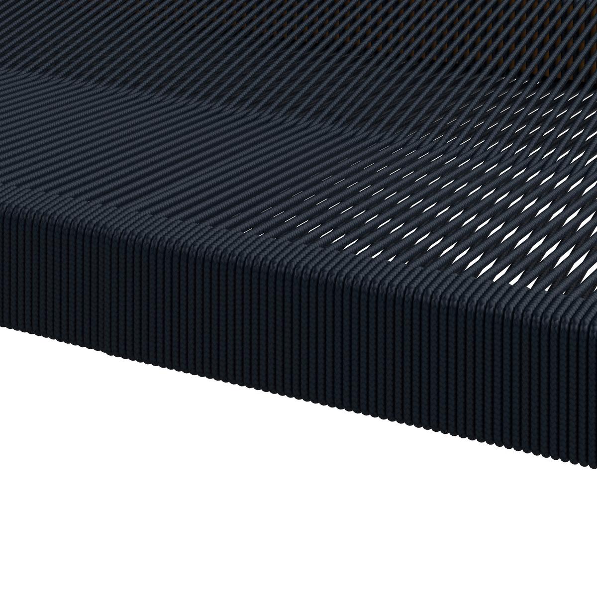 Záhradné ležadlo ENRICA - čierna/farba akácie, Modern, drevo/plast (200/73/79cm) - Bessagi Garden
