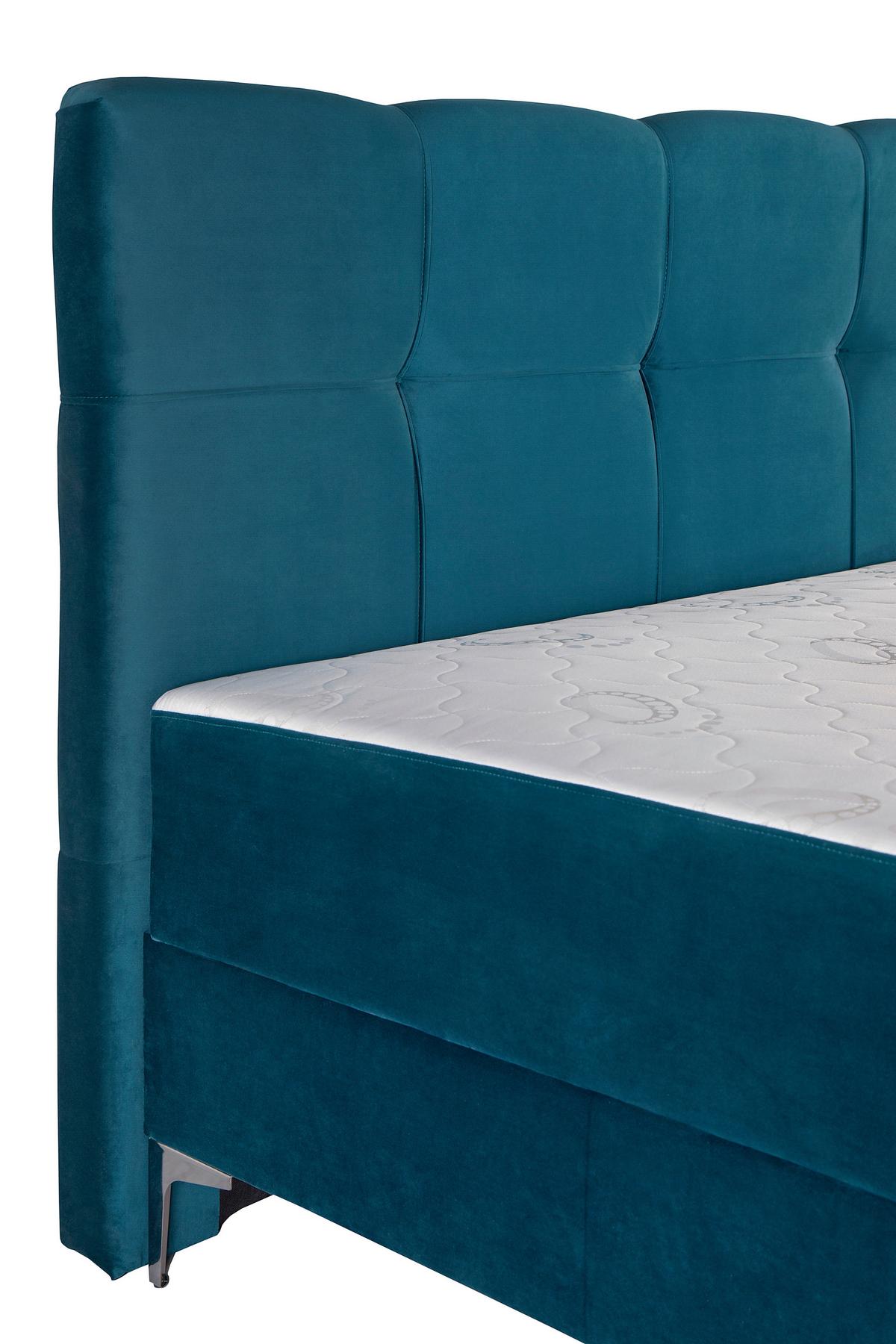 Kárpitozott Ágy Marbella New 160/200 Cm - kék/szürke, Modern, faalapú anyag/textil (164/212/120cm) - Based