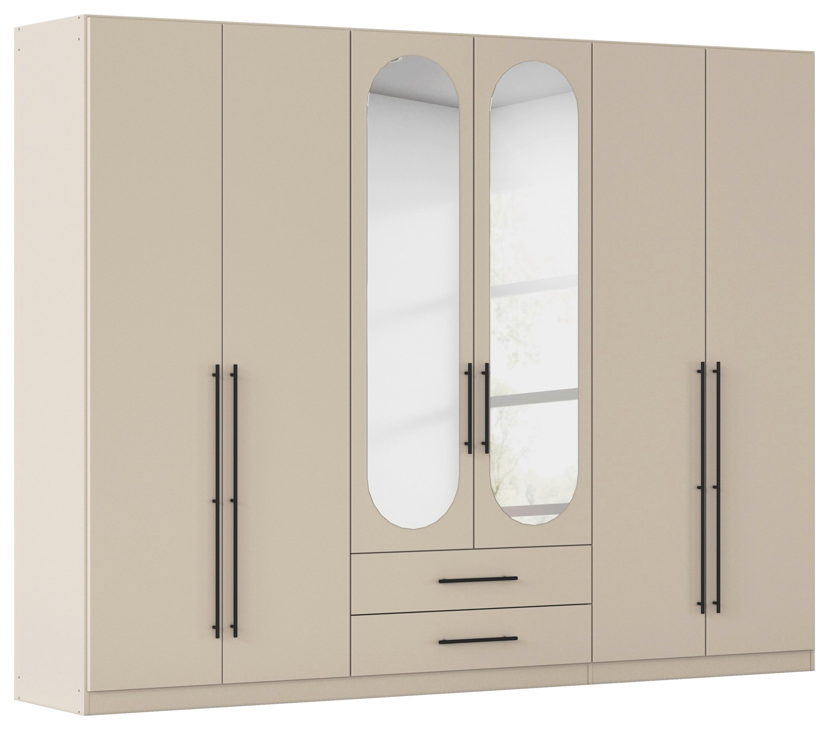 ŠATNÍ SKŘÍŇ S OTOČNÝMI DVEŘMI VELORA, šířka 271 cm - černá/šampaňská, Konvenční, kov/kompozitní dřevo (271/210/54cm) - Mömax
