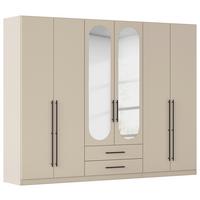 ŠATNÍ SKŘÍŇ S OTOČNÝMI DVEŘMI VELORA, šířka 271 cm - černá/šampaňská, Konvenční, kov/kompozitní dřevo (271/210/54cm) - Mömax