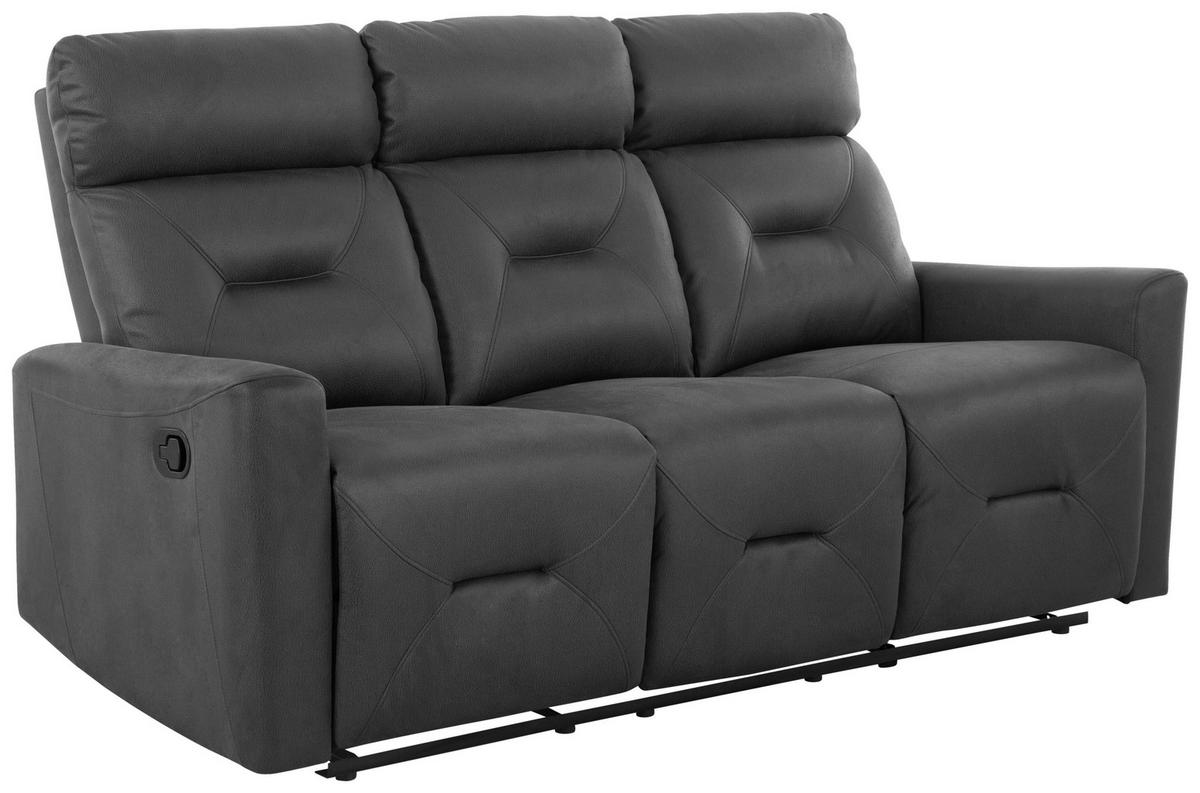 3-sitzer-sofa Aureli Schwarz B: 186,5 Cm - Schwarz, Basics, Holz/Textil (186,5/102,5/92,5cm) - Livetastic