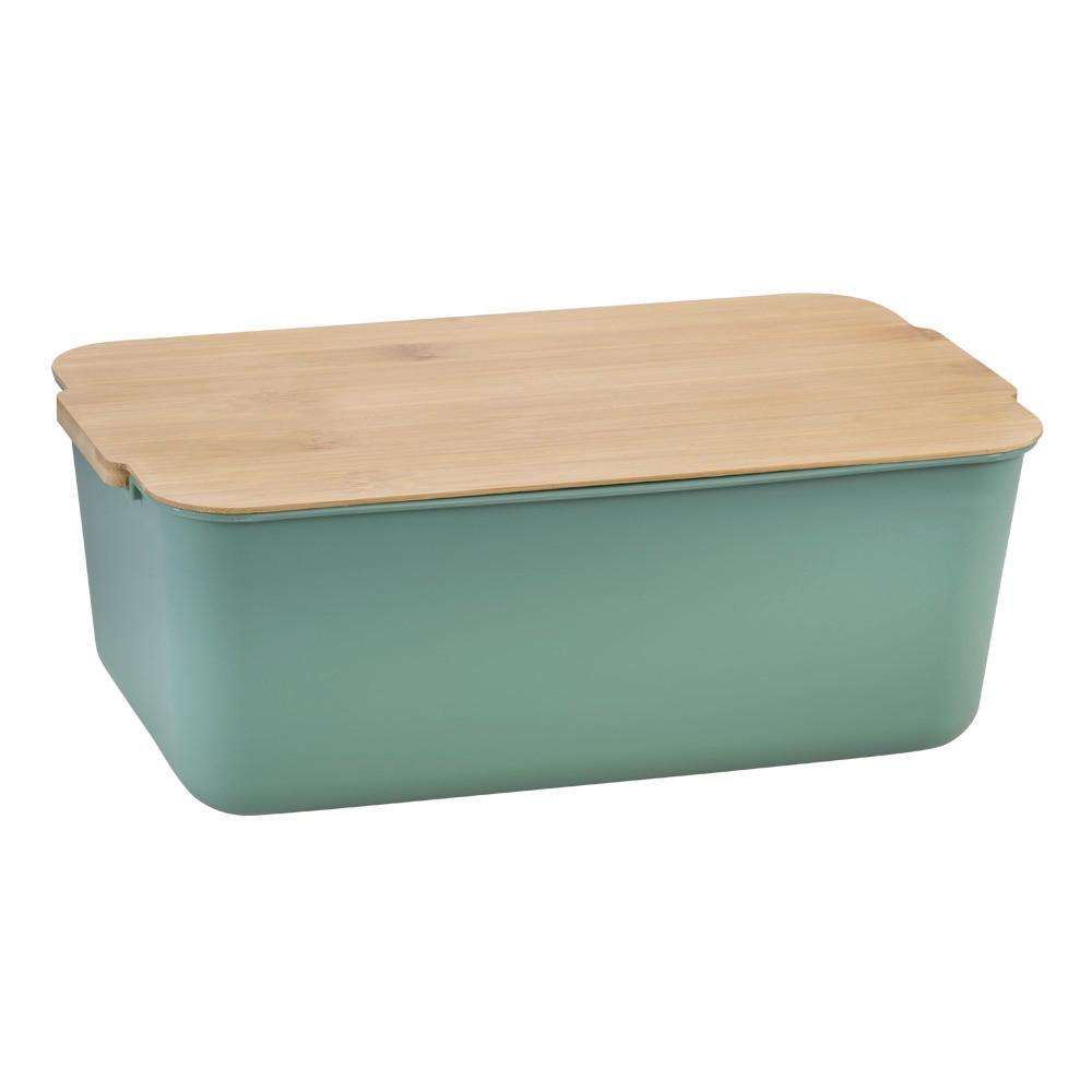 Brotbox Salbeigrün/Naturfarbe L:30,5cm - Salbeigrün/Naturfarben, Basics, Naturmaterialien/Kunststoff (30.5/18.5/12cm) - Kesper