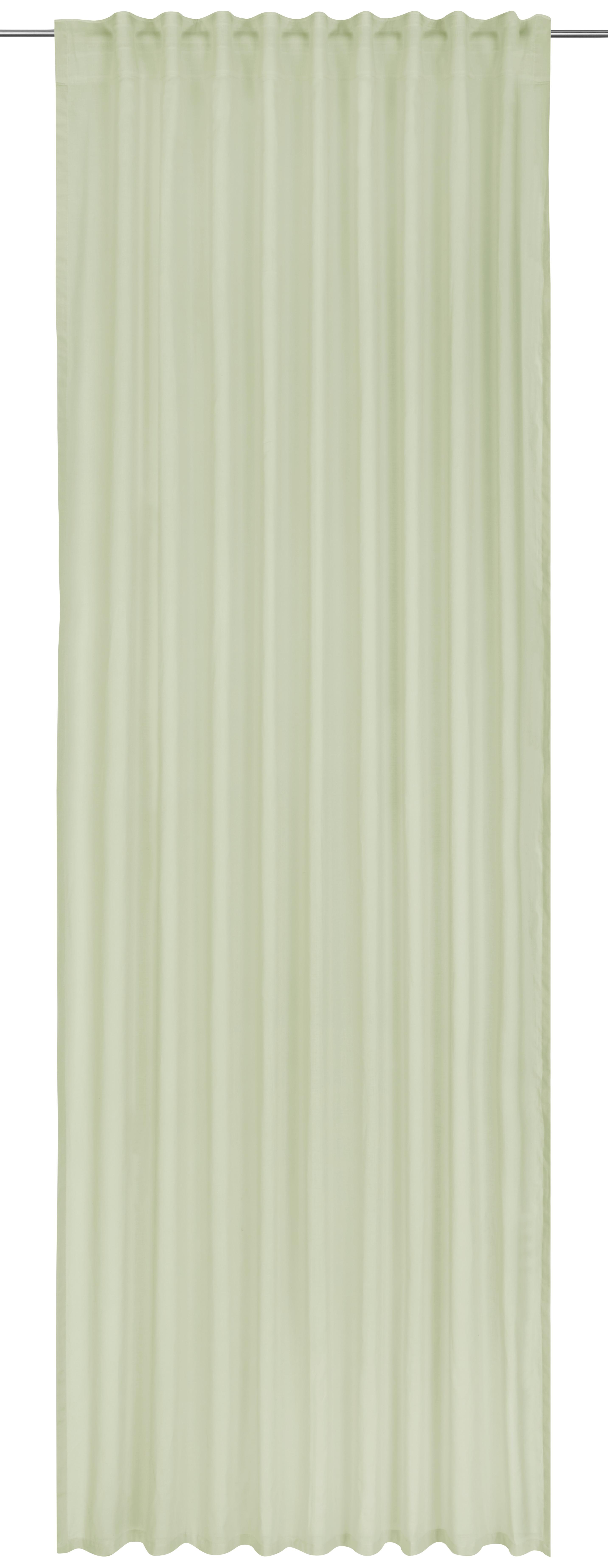 Hotový Záves Bio-Luise, 2ks, 140/267cm - zelená, Natur, textil (140/255-267cm) - ecoTree