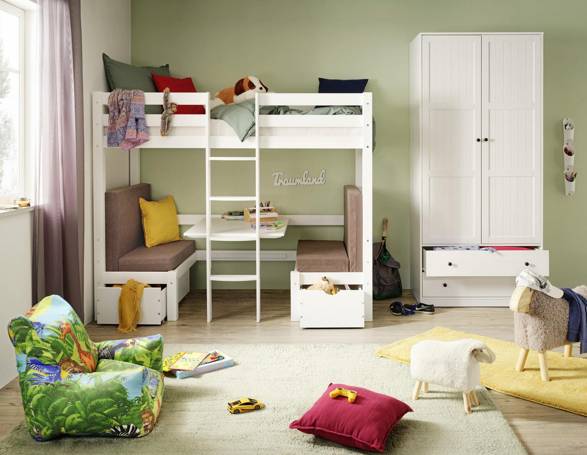 Dětské křeslo barevná KIDS-JUNGLE - vícebarevná, textil (70/55/70cm)