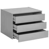 Schubkasteneinsatz B: 66 Cm Line Grey 3 Laden - Holzwerkstoff (66/48/54cm)