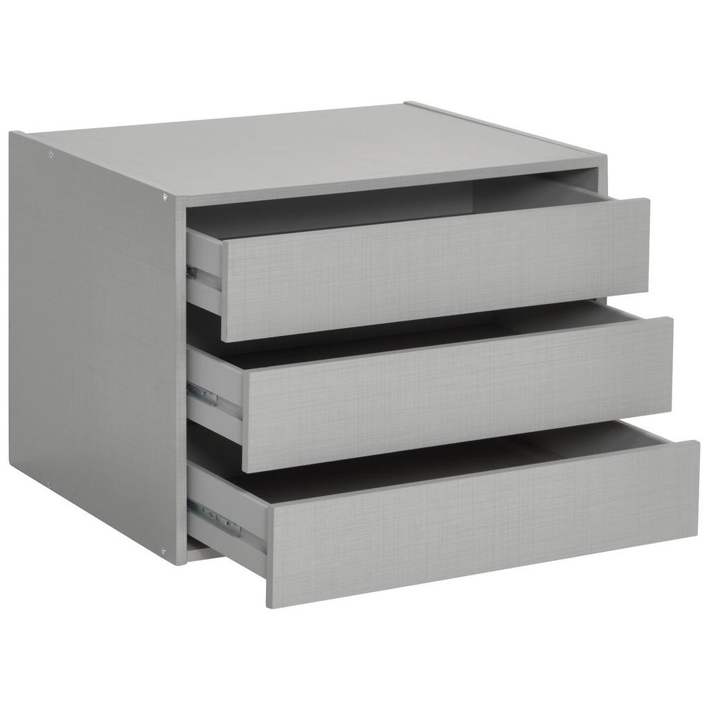 Schubkasteneinsatz B: 66 cm Line Grey 3 Laden