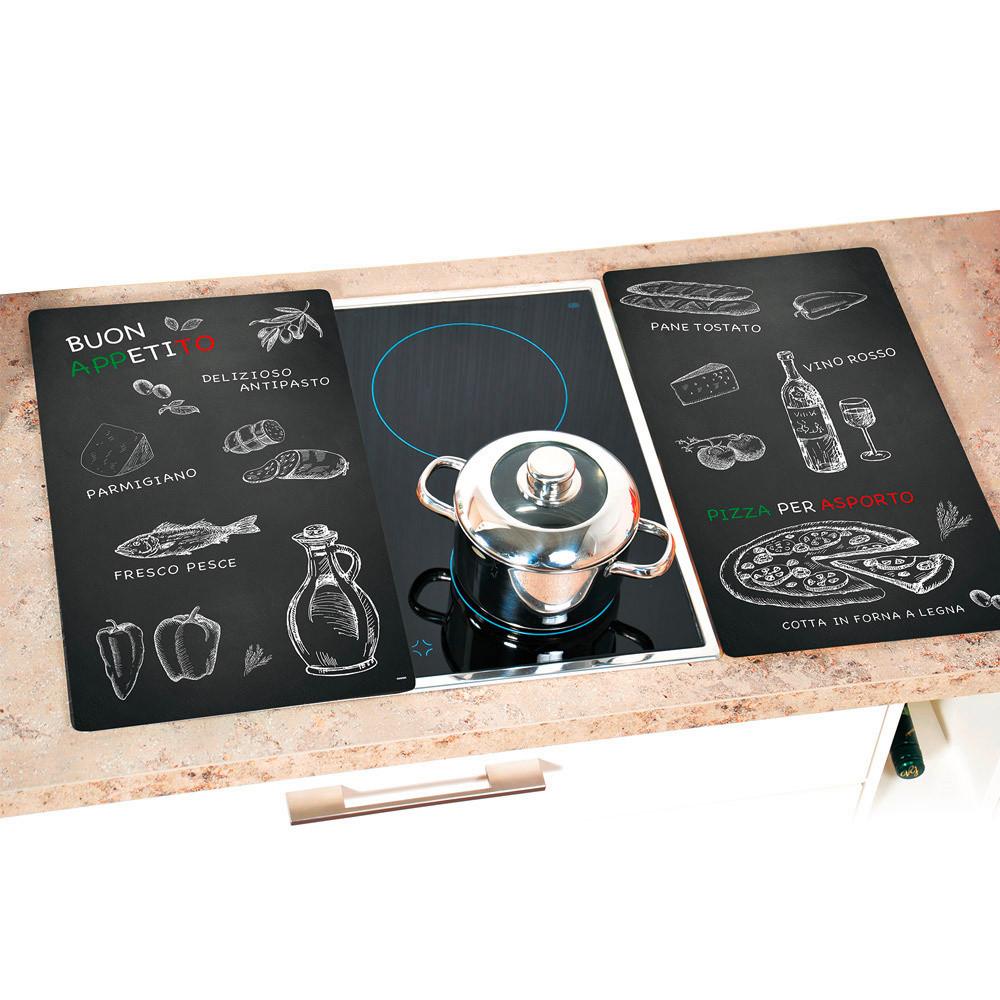 Herdabdeckplatte Schwarz L: 52 Cm - Schwarz, Basics, Glas (52/30/0.8cm) - Kesper