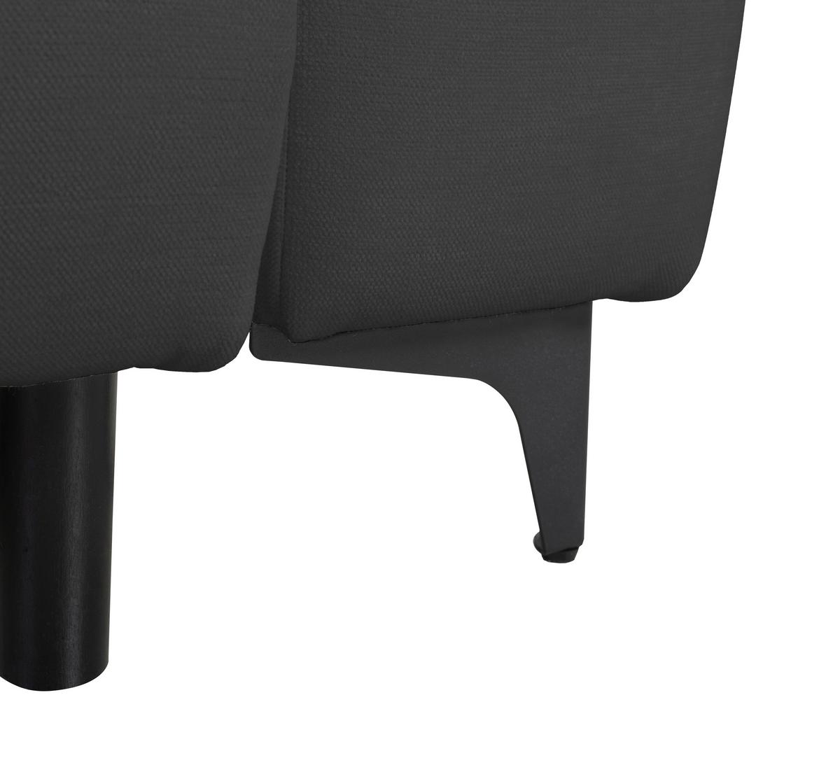 Ecksofa Moli, Anthrazit S: 236x148 cm - Anthrazit/Schwarz, Design, Textil (236/148cm) - MID.YOU