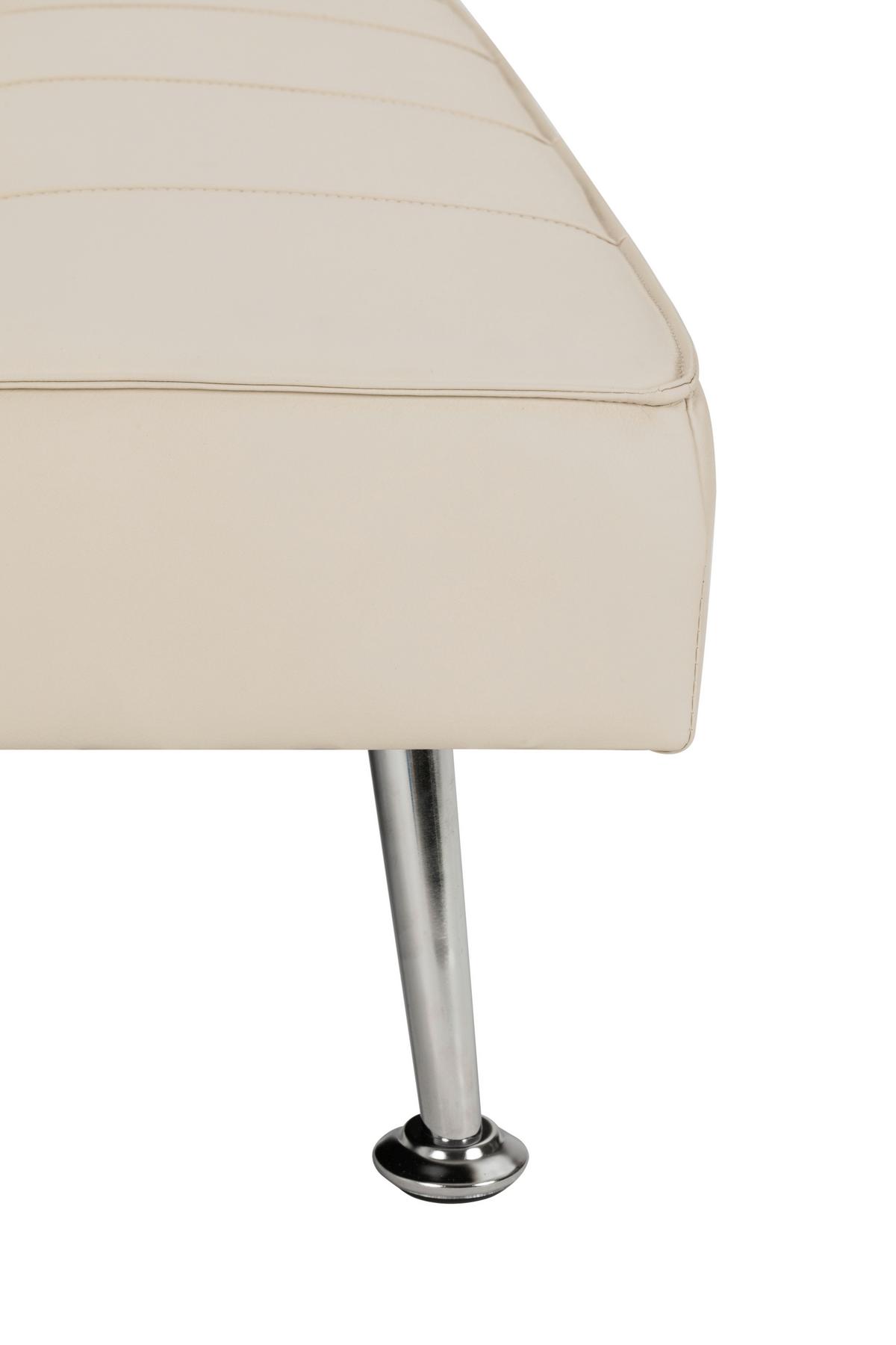 Schlafsofa Silva - Silberfarben/Creme, Basics, Textil (179/74/91cm) - P & B