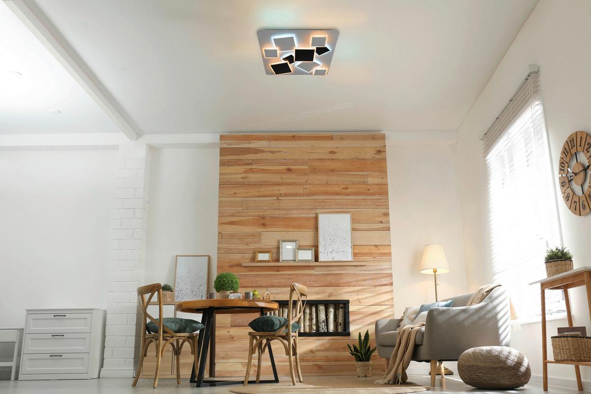 Led-deckenleuchte 3-Fach-Dimmbar - Weiß, Design, Kunststoff/Metall (46,8/46,8/6cm) - Näve