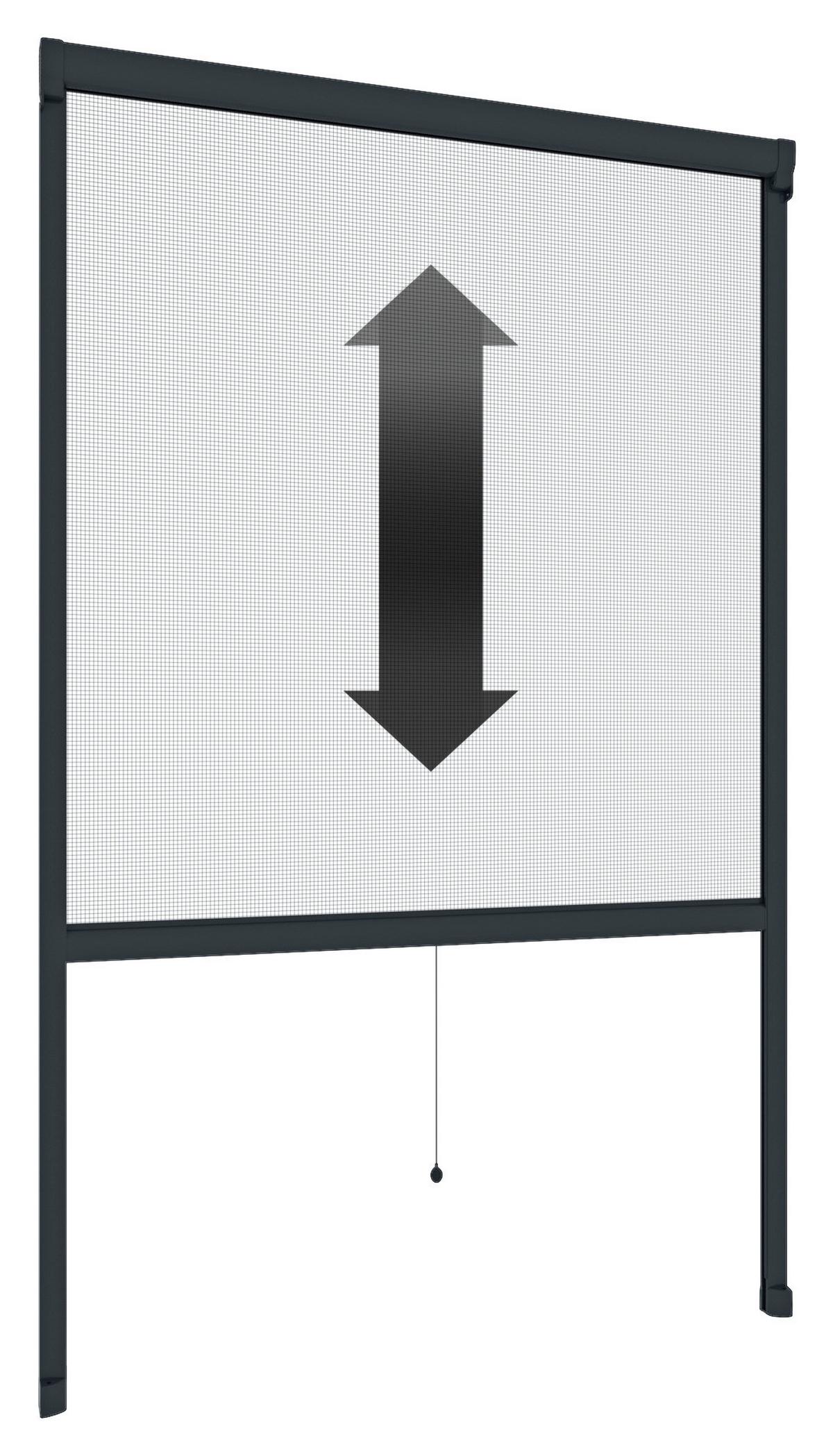 Fliegengitter Fenster 130x160 Cm Anthrazit Ohne Bohren - Anthrazit, Basics (130/160cm)