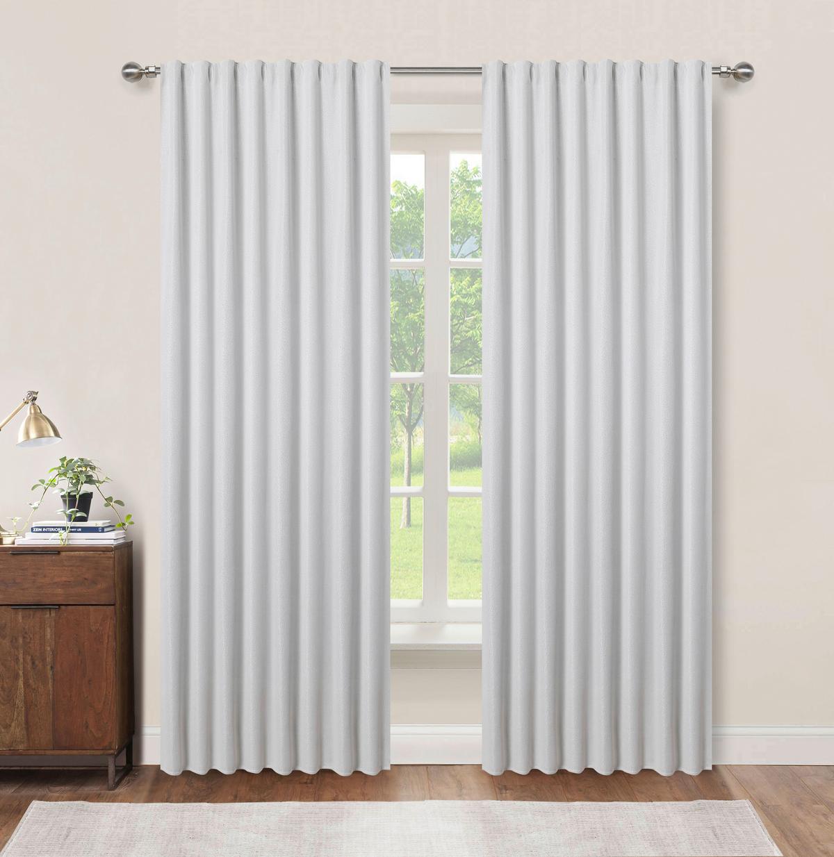 Verdunkelungsvorhang Cäcilia - Weiß, ROMANTIK / LANDHAUS, Textil (140/245cm) - James Wood