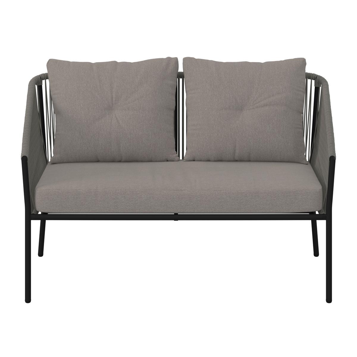 SÚPRAVA ZÁHRADNÉHO NÁBYTKU REINI - sivá/svetlosivá, Modern, kov/textil (120/74/68cm) - Mömax