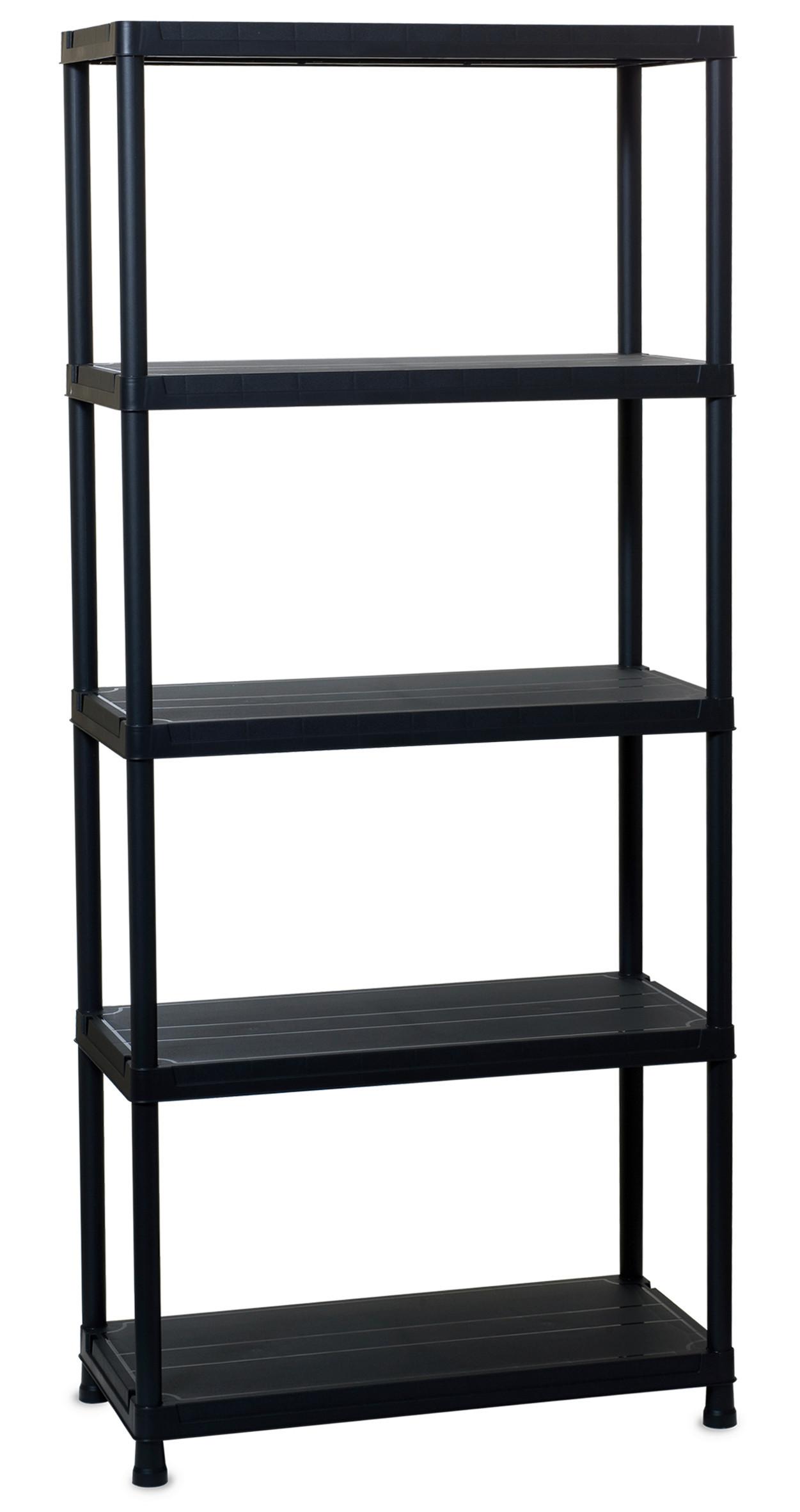Gartenregal Universal 84-5 - Schwarz, Basics, Kunststoff (80/180/40cm)