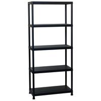 Gartenregal Universal 84-5 - Schwarz, Basics, Kunststoff (80/180/40cm)