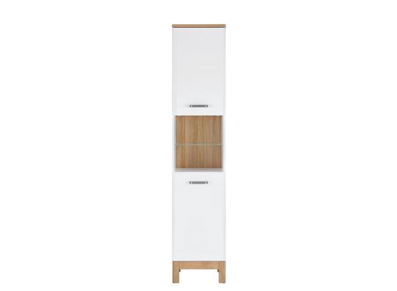 Vysoká Skriňa Malibu - farby dubu/biela, Moderný, kompozitné drevo (40/197/32cm) Vysoká Skriňa Malibu - farby dubu/biela, Moderný, kompozitné drevo (40/197/32cm)