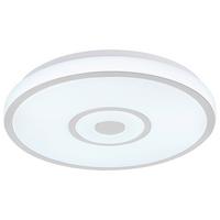 LED-Deckenleuchte Charlie - Chromfarben/Weiß, Basics, Kunststoff/Metall (38/5,5cm) - Luca Bessoni