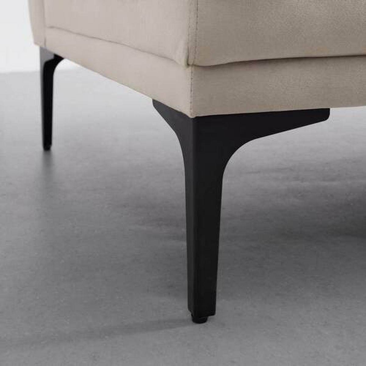 Lenoška TESSA béžová - černá/béžová, Moderní, kov/textil (180,5/82,5/88,5cm) - Bessagi Home
