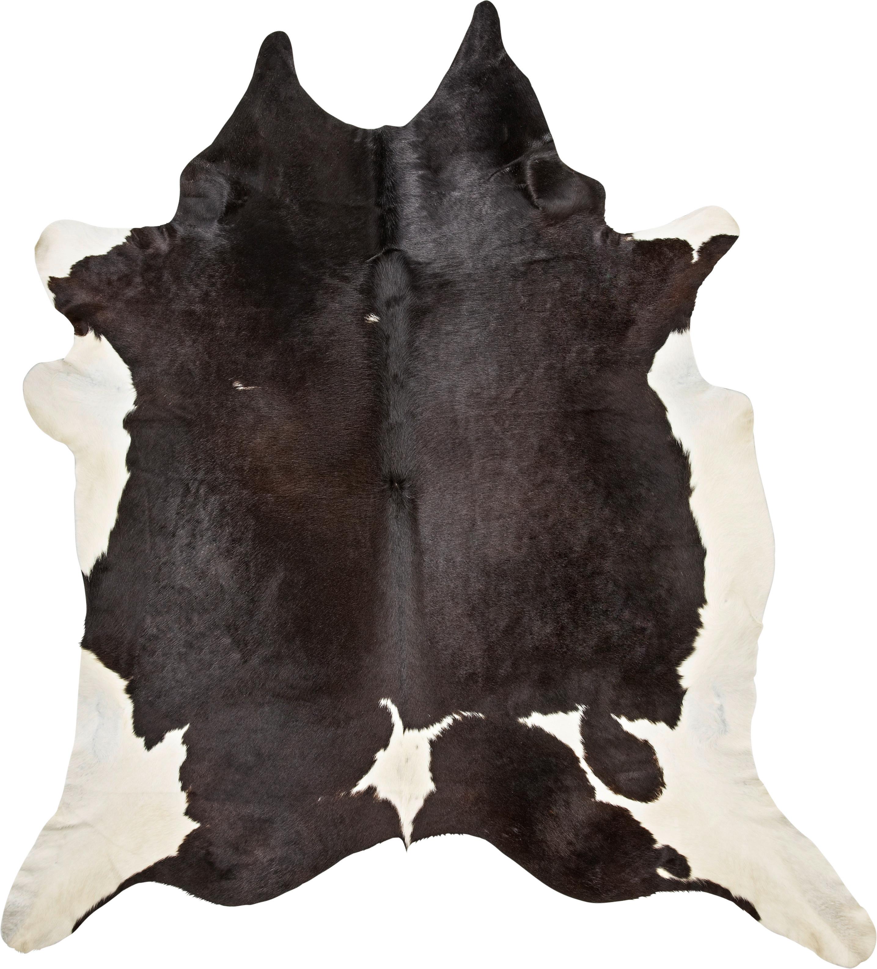 Hovězí Kůže Christoph, 2-4,5m2 - černá/hnědá, Moderní, textil - Modern Living