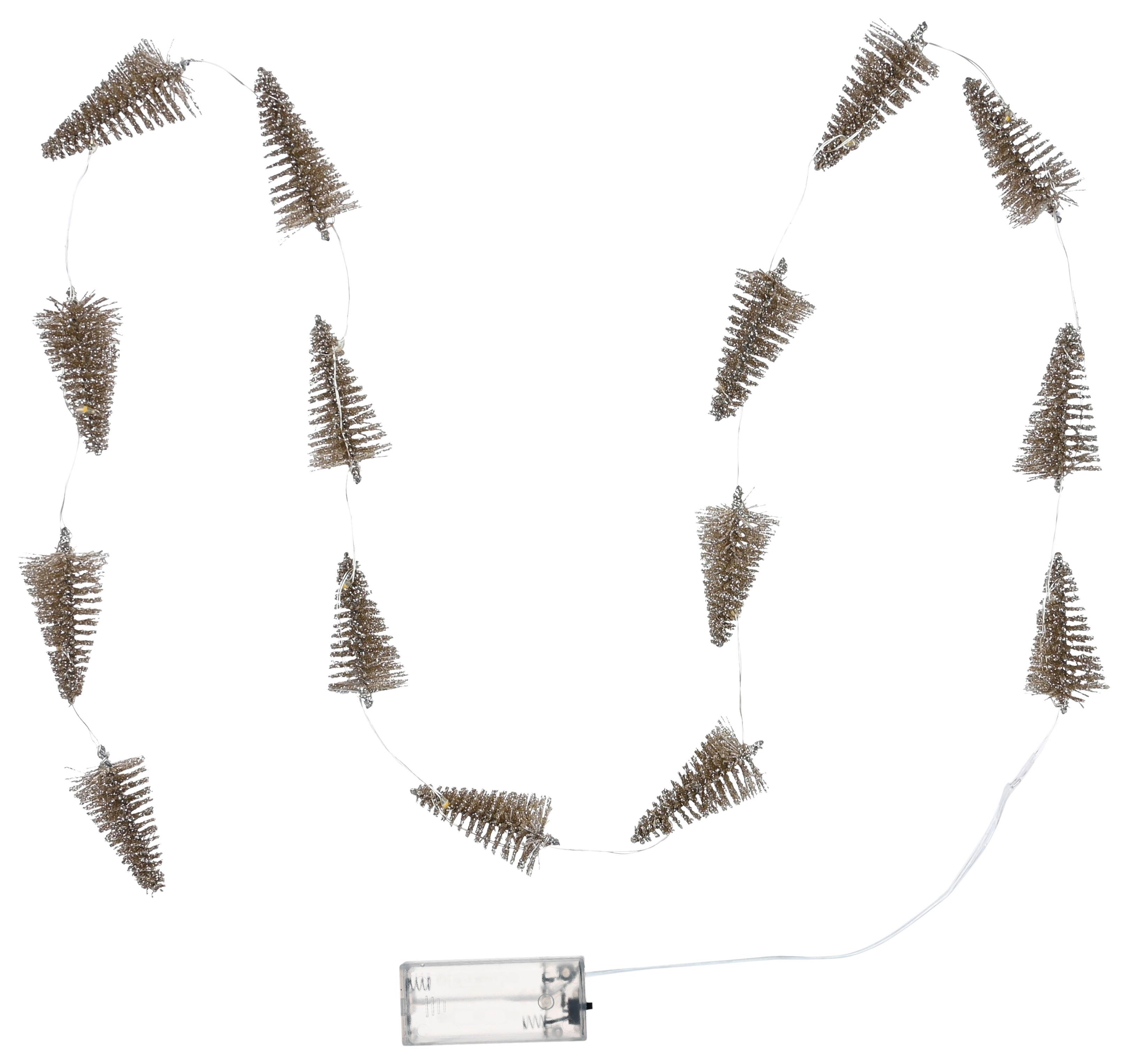 Svetelná reťaz D: 130 cm, zlaté farby - zlatá, Konventionell, kov/plast (130cm) - Mömax
