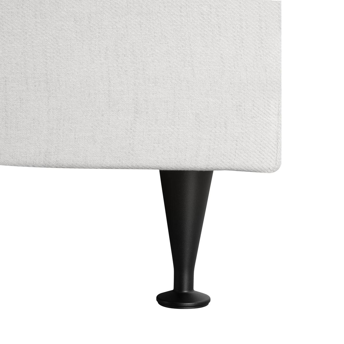 Boxspringbett Mit Topper 180x200 Wels - Creme/Schwarz, MODERN, Textil (180/200cm) - MID.YOU
