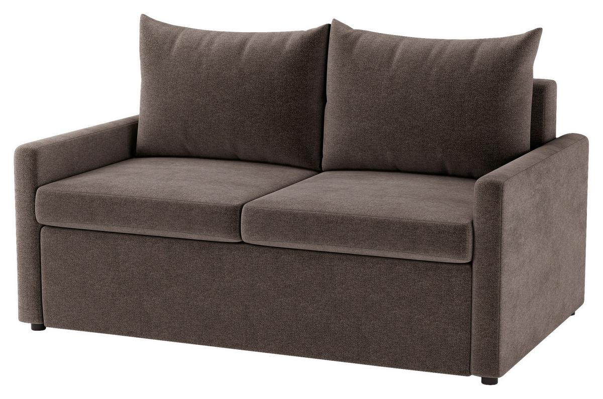 Schlafsofa Cologne Braun B: 152cm - Schwarz/Braun, Design, Textil (152/89/92cm) - MID.YOU