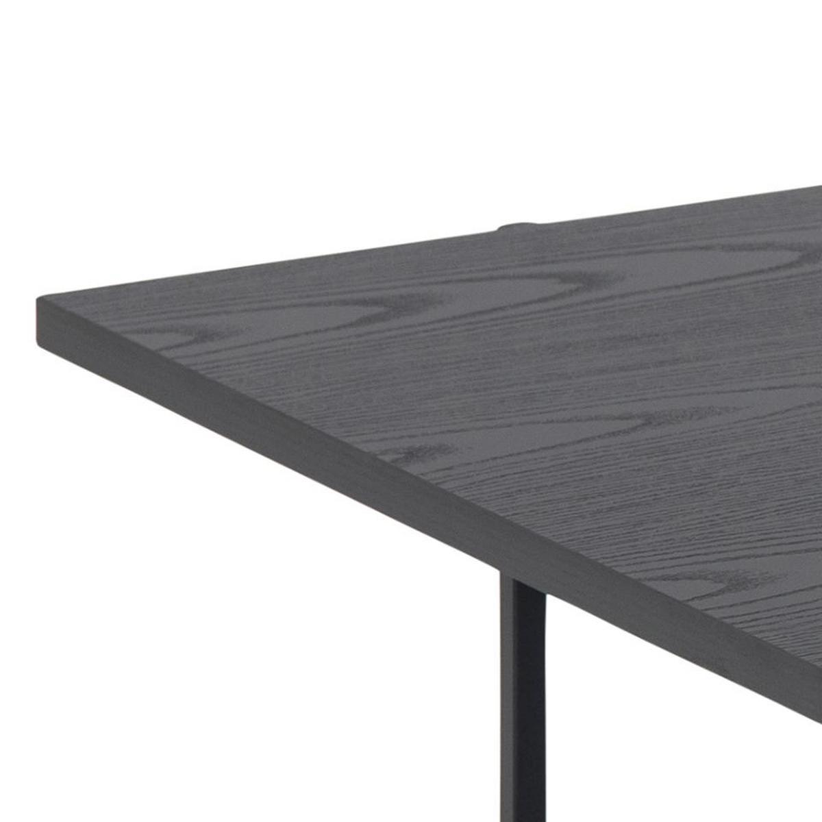 Konferenčný stolík ANGUS - čierna, Modern, kov/kompozitné drevo (115/60/40cm)
