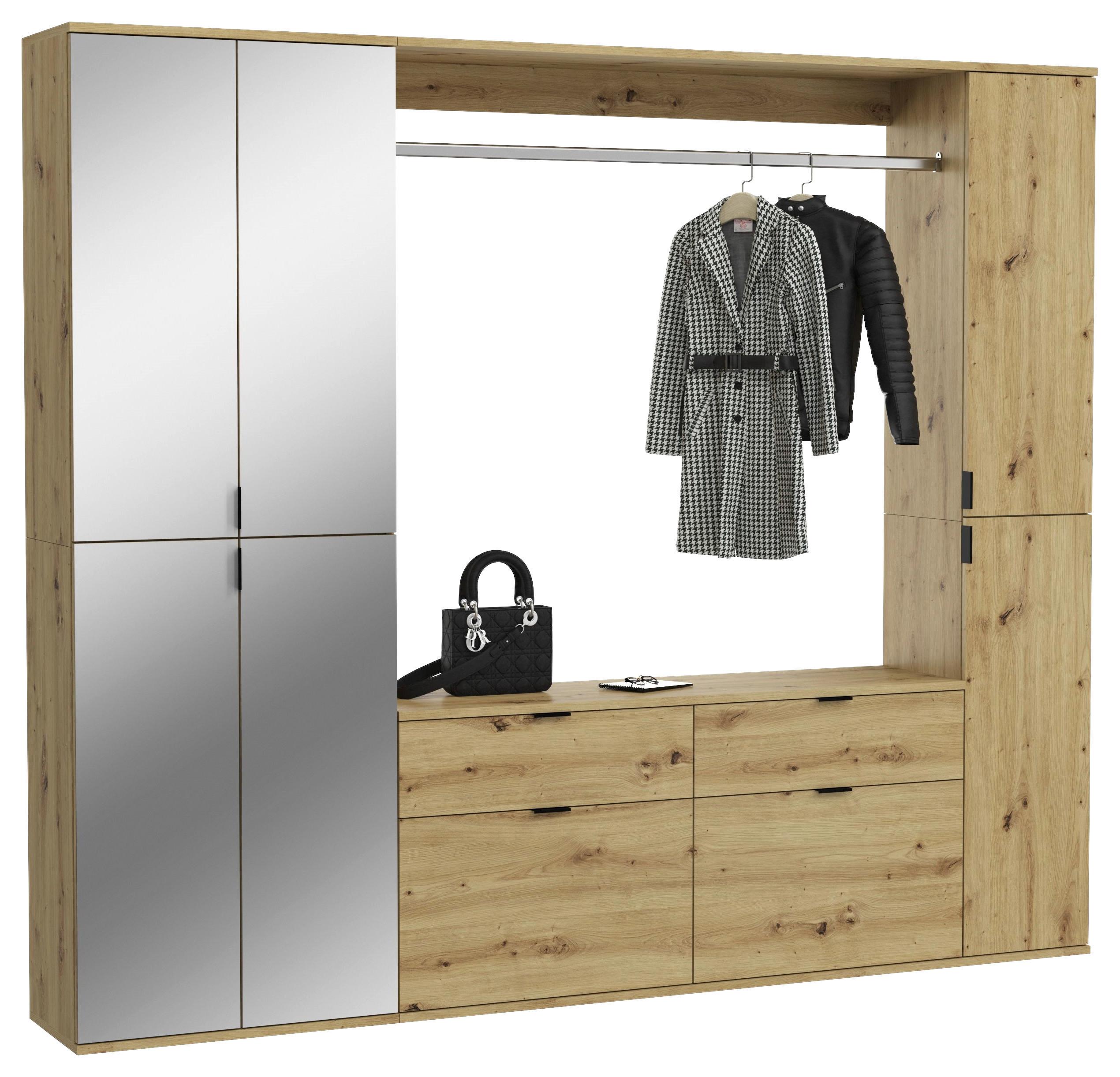 Garderobe Projekt X 3-teilig Eiche Artisan B: 212 Cm