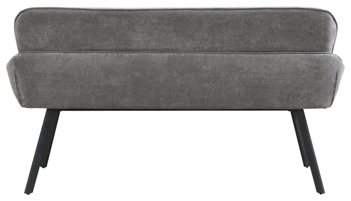 Sitzbank Rico - Dunkelgrau/Schwarz, MODERN, Textil/Metall (140/90/62cm) - MID.YOU