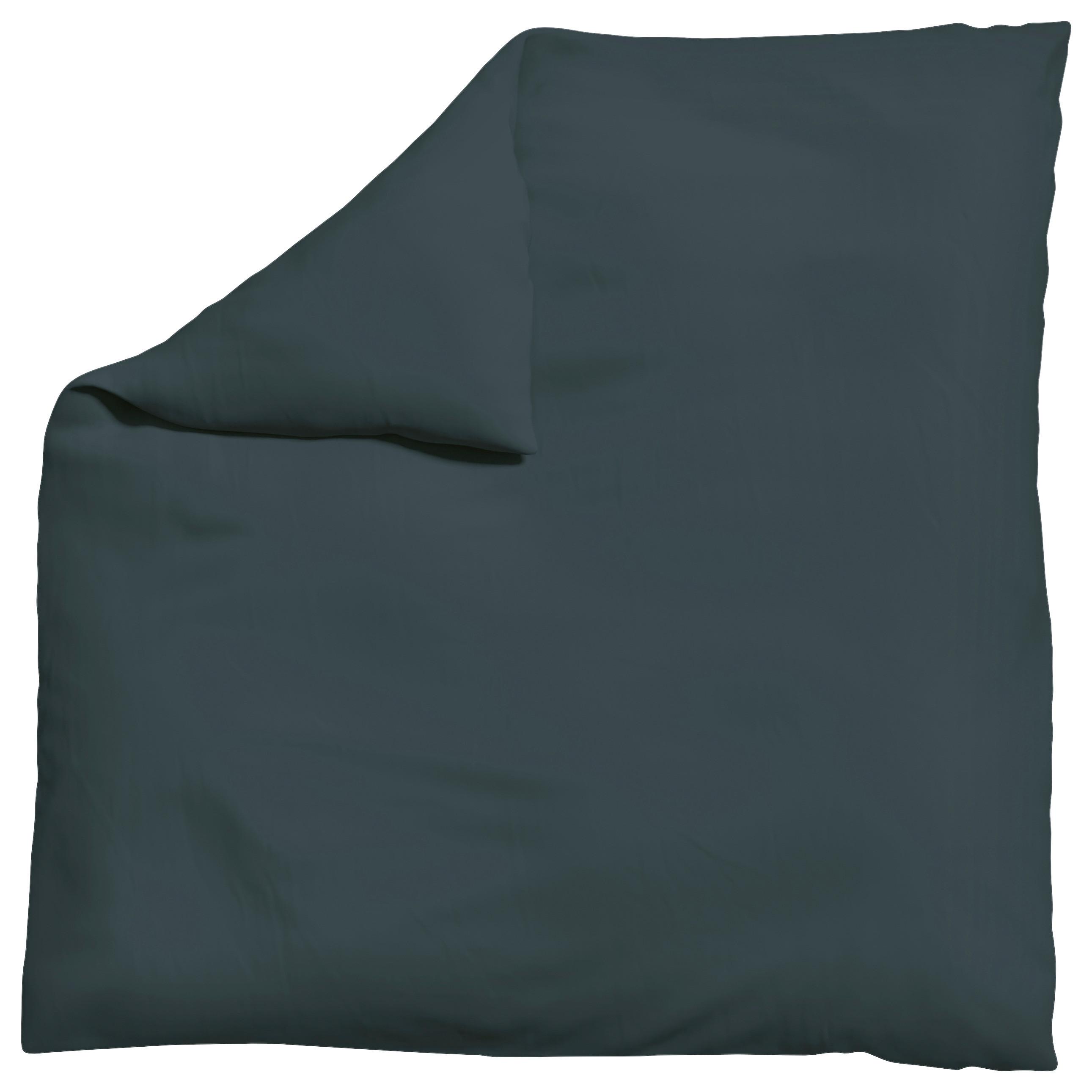 Bettdeckenbezug Knitted Jersey 200x200cm Dunkelgrau - Dunkelgrau, Basics, Textil (200/200cm) - Schlafgut
