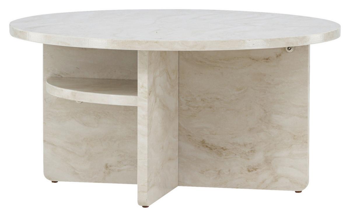 Couchtisch Ålesund - Beige, Design, Holzwerkstoff (85/85/42cm) - Livetastic