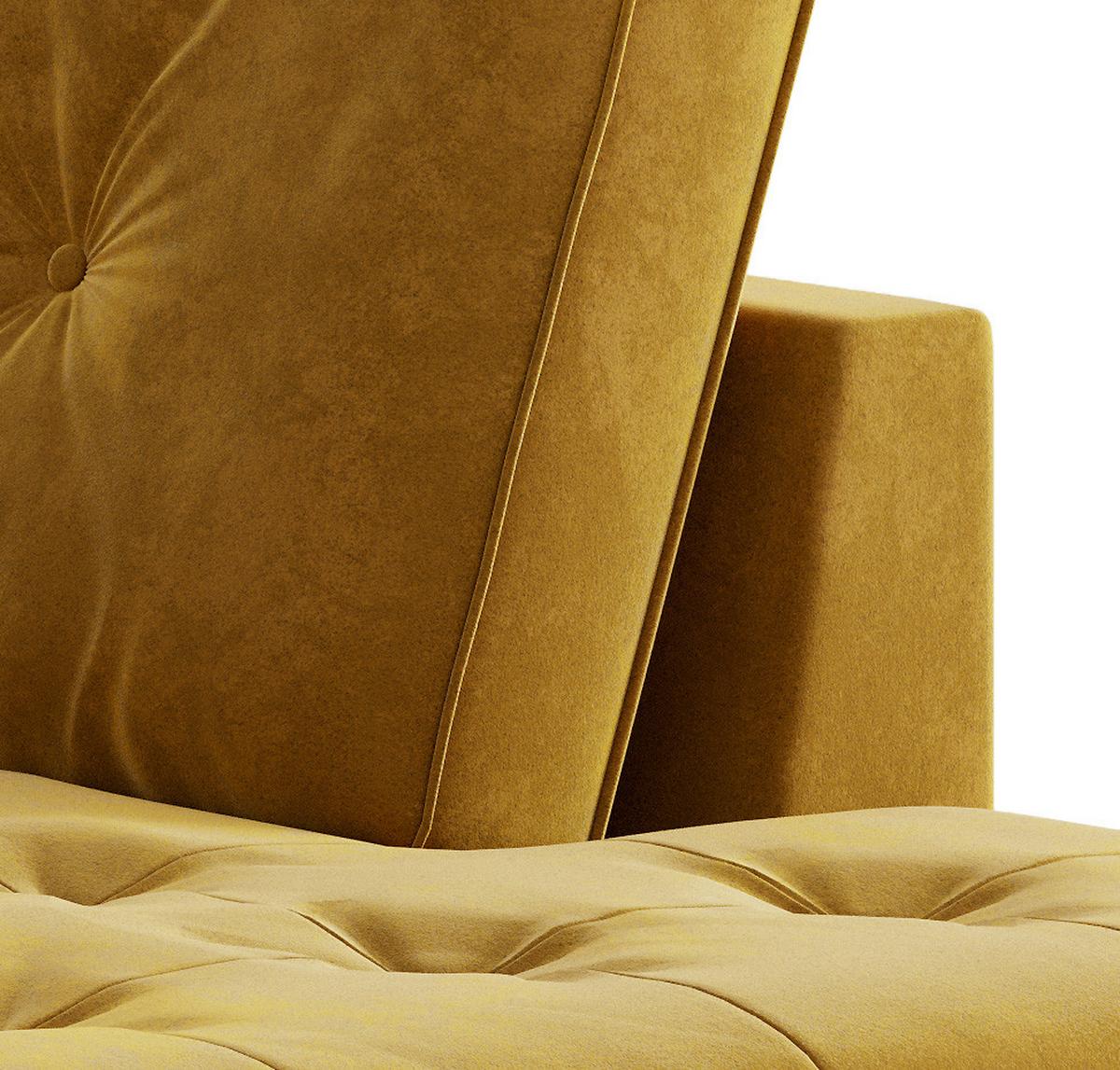 Ecksofa Scott - Edelstahlfarben/Gelb, Design, Textil (205/259cm) - Livetastic