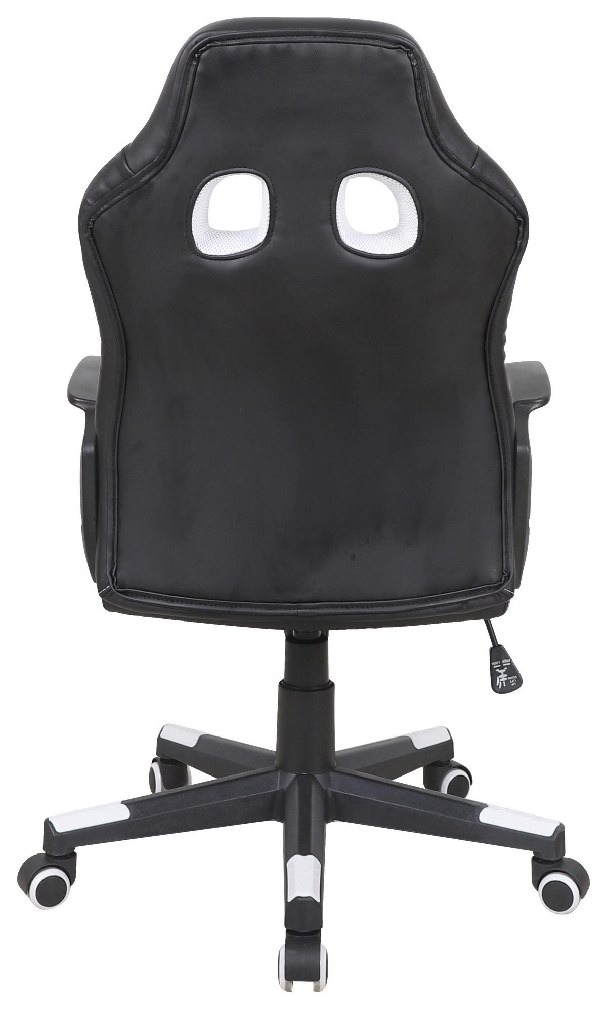 Otočná židle LIA *CENOVÝ TRHÁK* - bílá/černá, Moderní, textil/plast (56/104-113/64cm) - Based