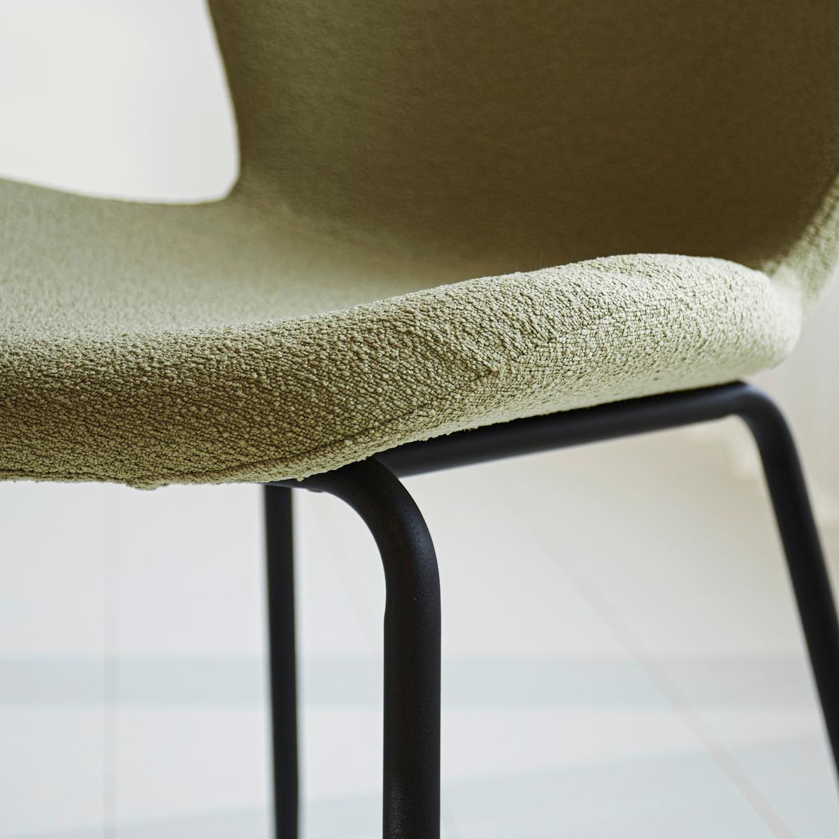 Stuhl-Set Caen Grün B: 50 cm - Schwarz/Grün, MODERN, Textil/Metall (50/88,5/42cm) - MID.YOU