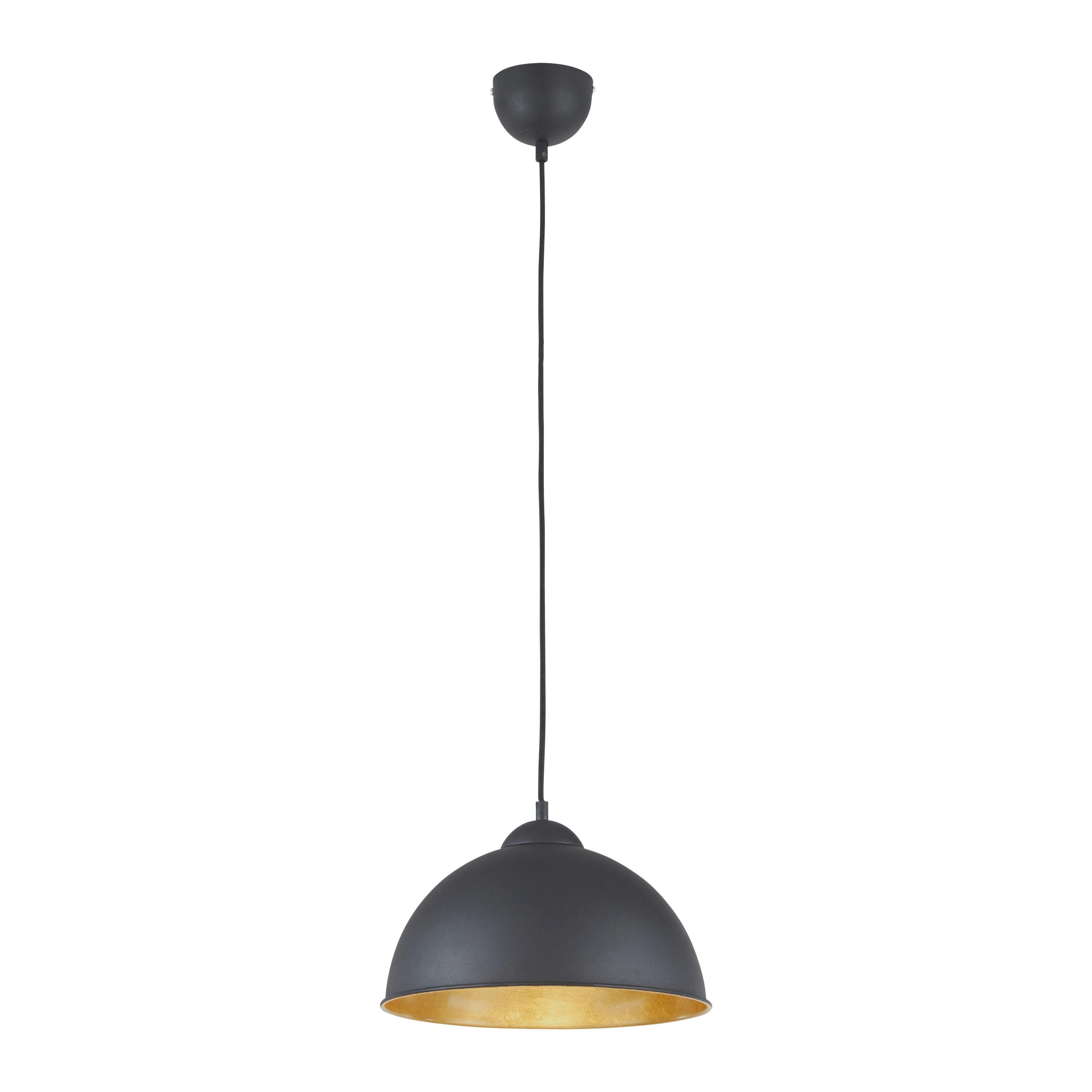 Závesná Lampa Jimmy 30/105 Cm, 60 Watt - čierna/zlatá, Štýlový, kov (30/105cm) - Modern Living