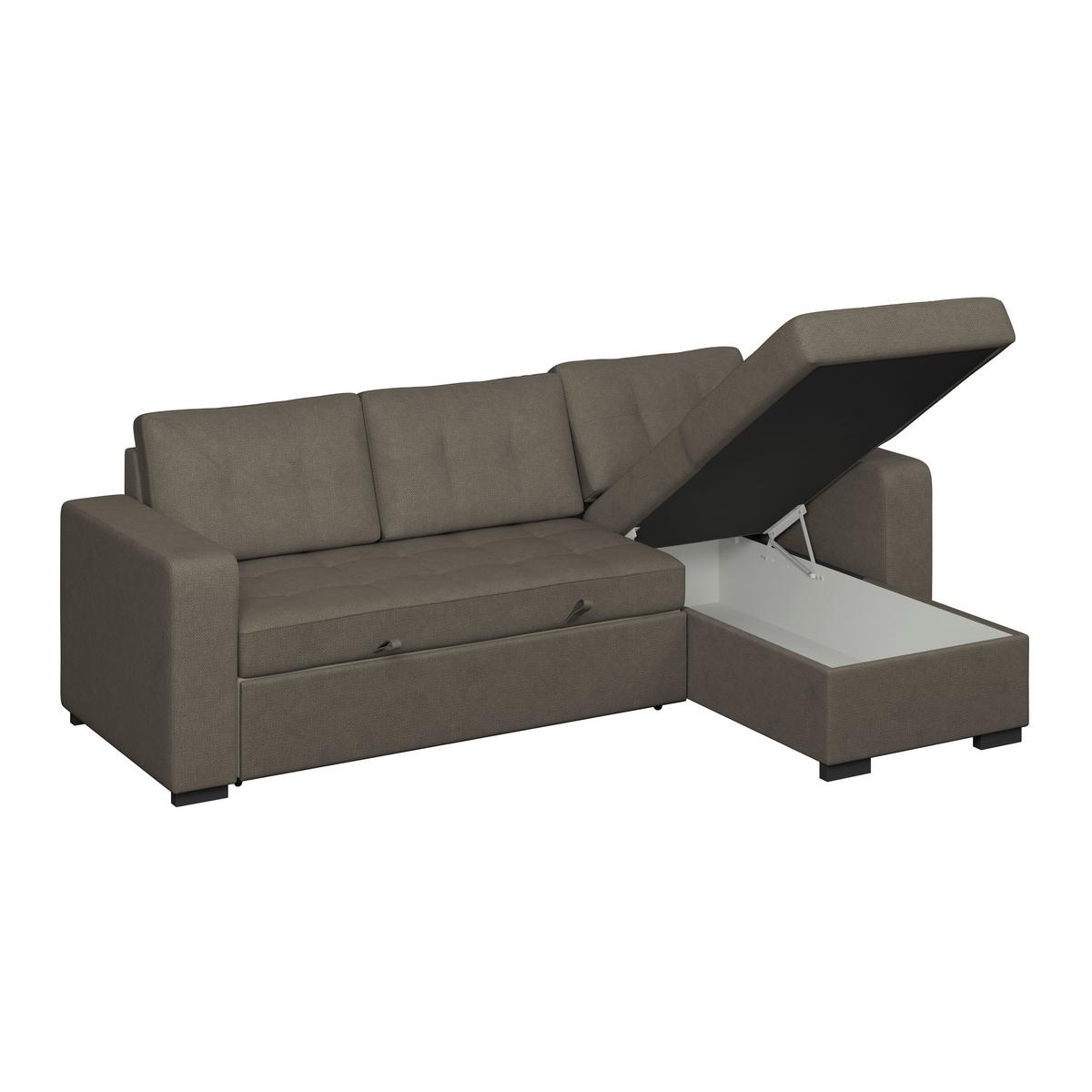 Ecksofa Turin Anthrazit, 239x160cm - Anthrazit, Trend, Holz/Textil (239/160cm)