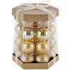 Christbaumkugel Kunststoff Goldfarben Set Aus 28 Stk. - Goldfarben, KONVENTIONELL, Kunststoff (6cm) - Luca Bessoni