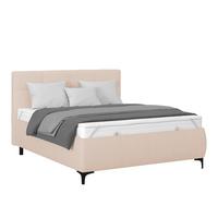 Polsterbett Zeni 140 - Beige/Schwarz, KONVENTIONELL, Holz/Textil (140/200cm)
