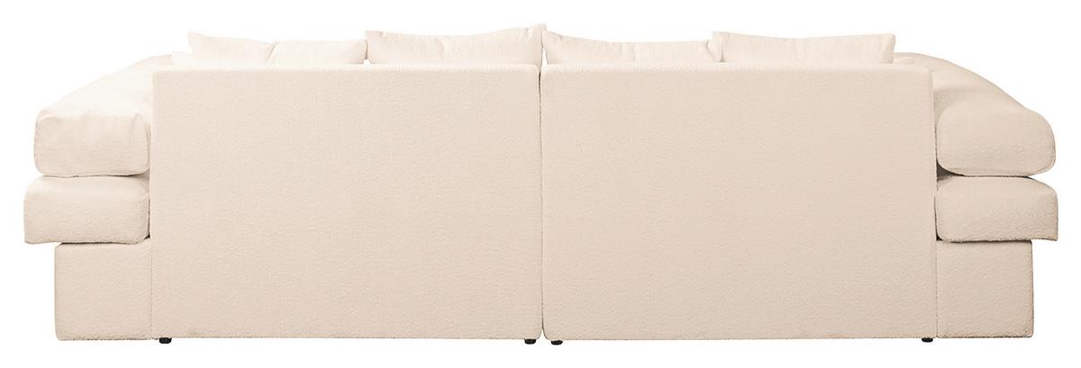 Bigsofa Naomi Creme B: 284 Cm - Creme/Schwarz, Design, Textil (284/94/148cm) - Livetastic