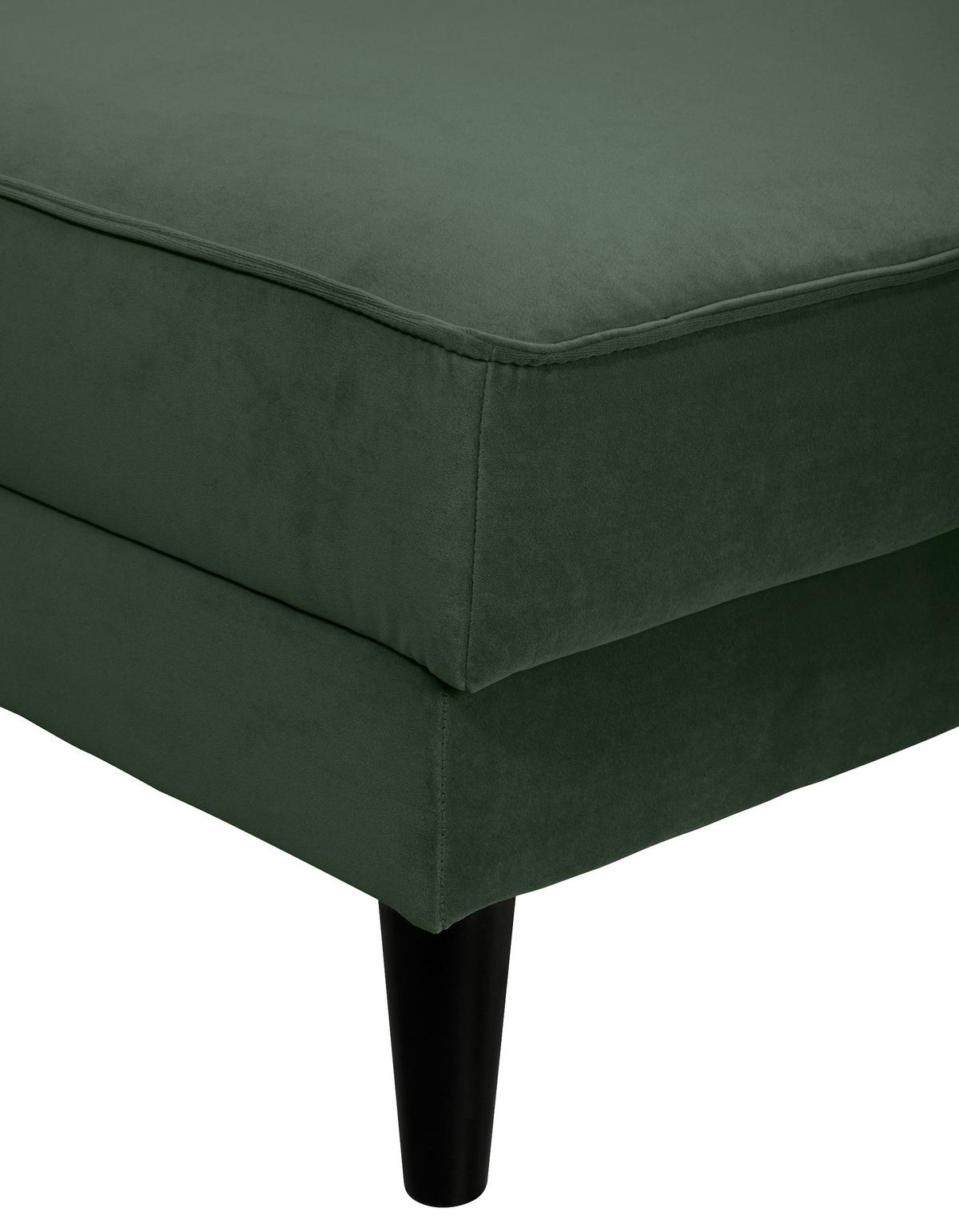 Polsterhocker Lumber Jack Dunkelgrün Velours - Wengefarben/Dunkelgrün, MODERN, Textil (123/45/74cm) - Trendmanufaktur
