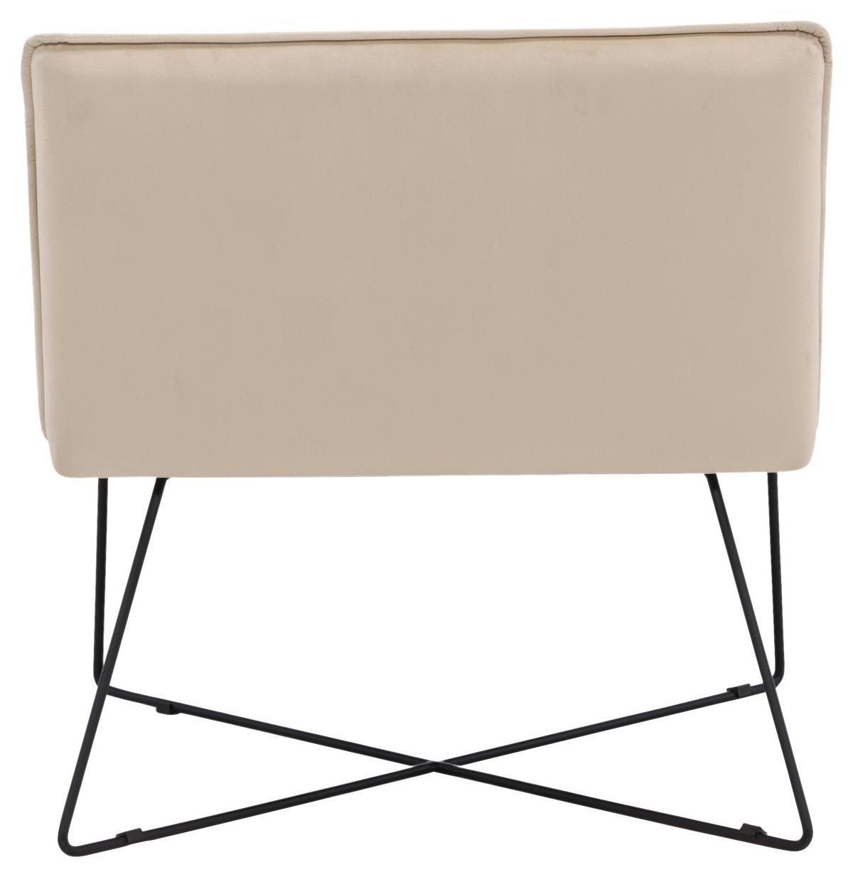 Sessel X-Lounge - Beige/Schwarz, Design, Kunststoff/Textil (61,5/82,5/72cm) - Livetastic