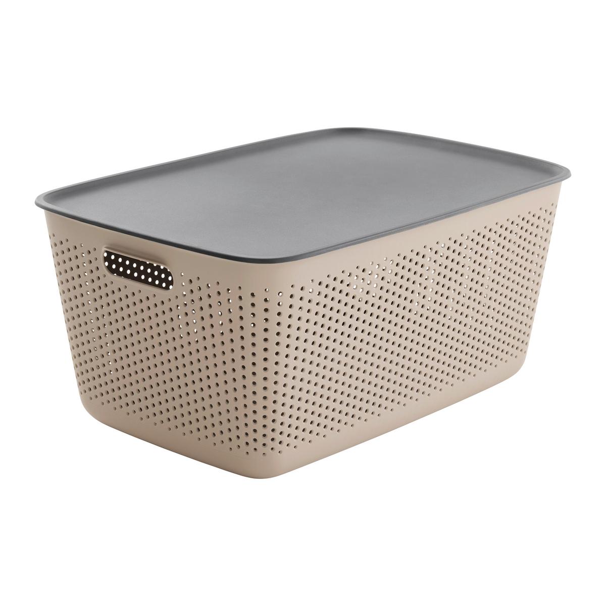 Koš na prádlo MAJA - CA. 45L - šedohnědá, Moderní, plast (58/39/26.5cm) - Mömax