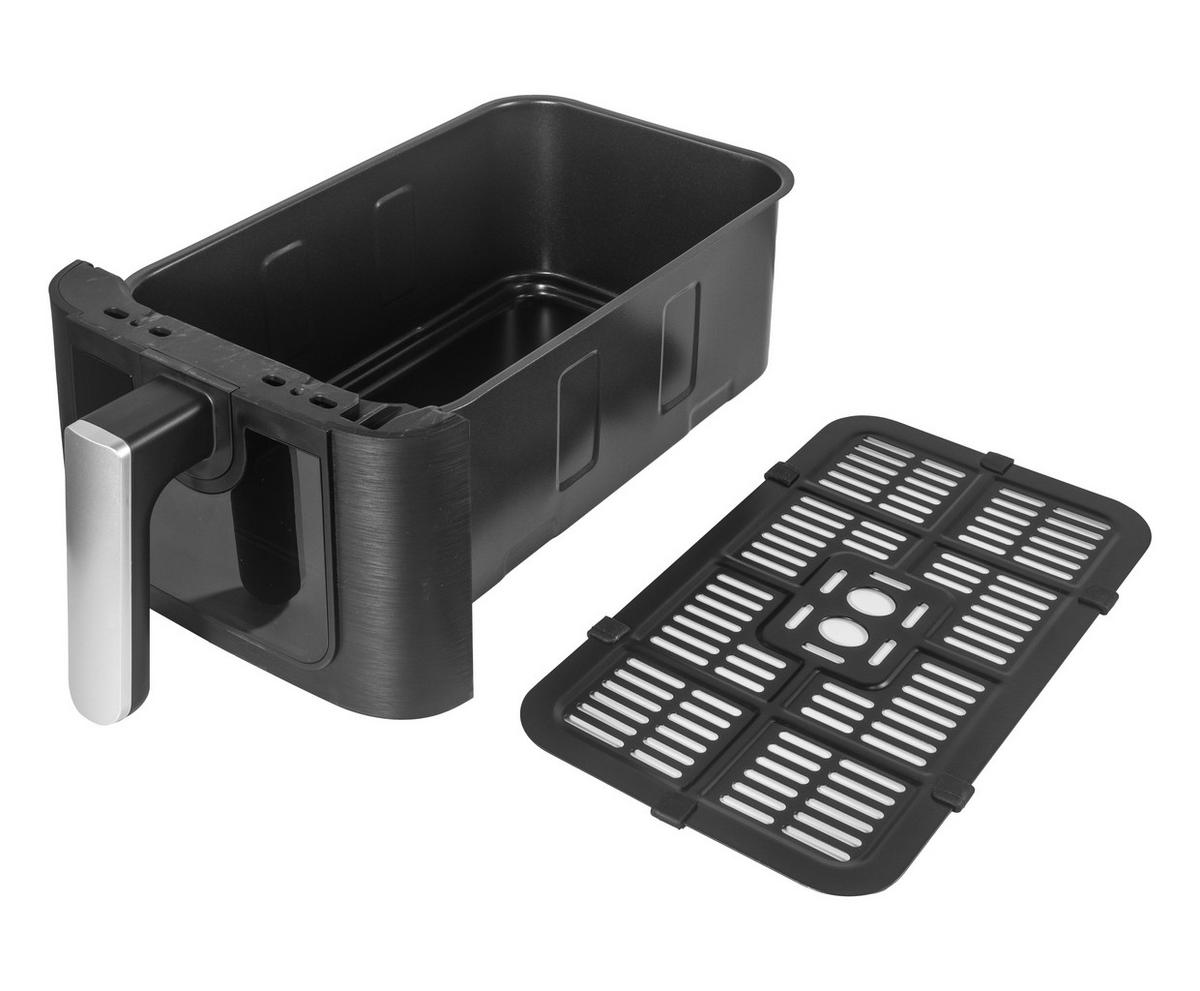 HEISSLUFTFRITTEUSE 1500W, 6 Liter - Schwarz, Trend, Glas/Kunststoff (22,7/45/28,3cm)